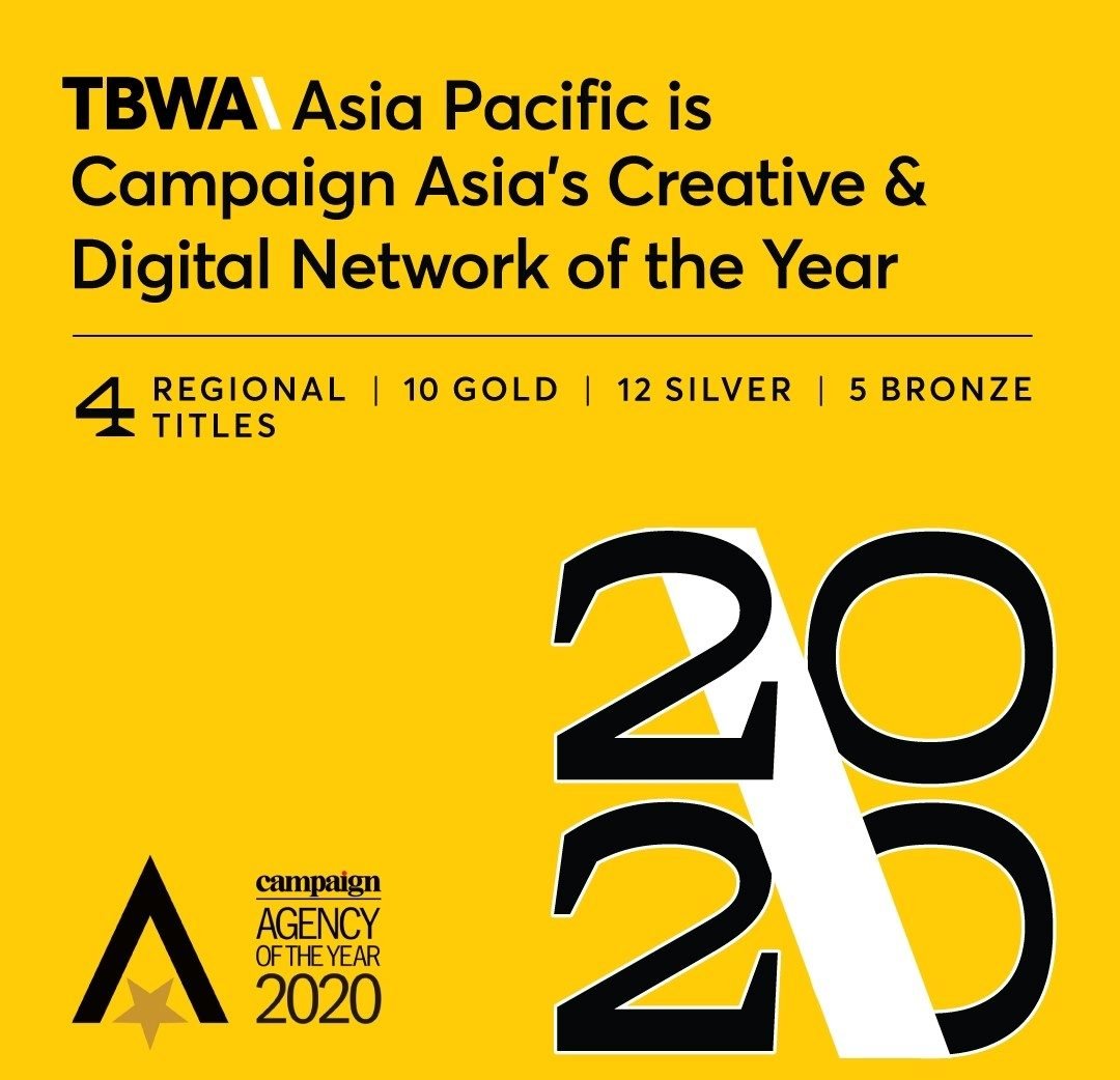 TBWA\Asia Pacific Swoops Double Network of the Year Titles at Campaign Asia Agency of the Year Awards 2020