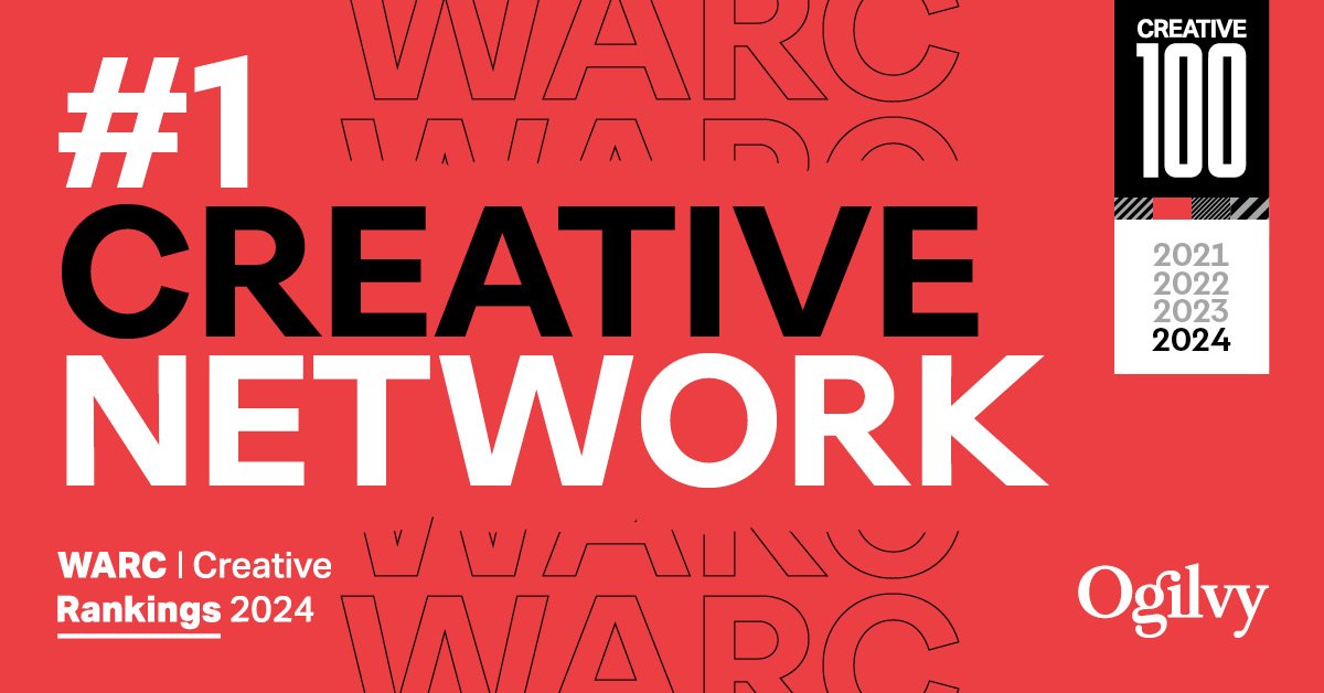 Ogilvy Recognized as World’s Most Creative Agency Network by WARC for Fourth Consecutive Year