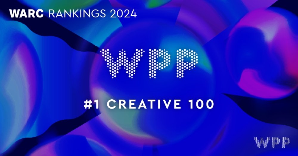 WPP tops the WARC Creative 100 list for second consecutive year