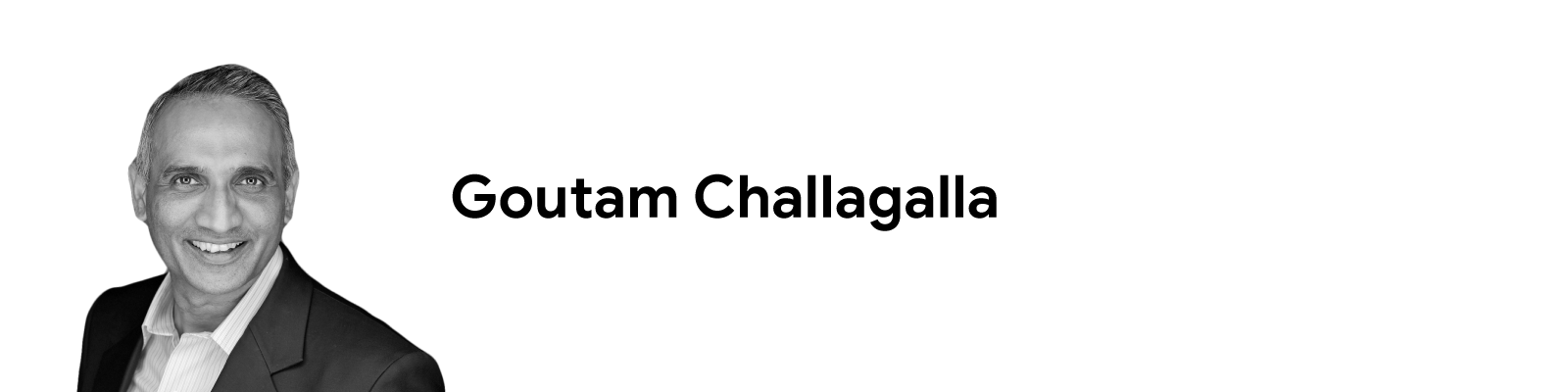 Black-and-white headshot of Goutam Challagalla, a professor of marketing and strategy at IMD