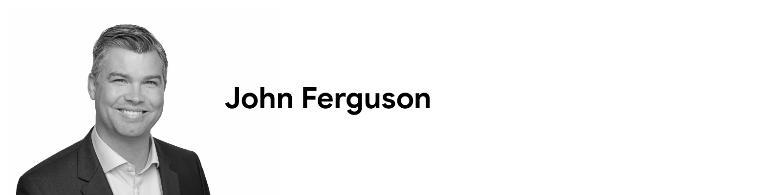 Black-and-white headshot of John Ferguson, head of modern globalisation research at Economist Impact.