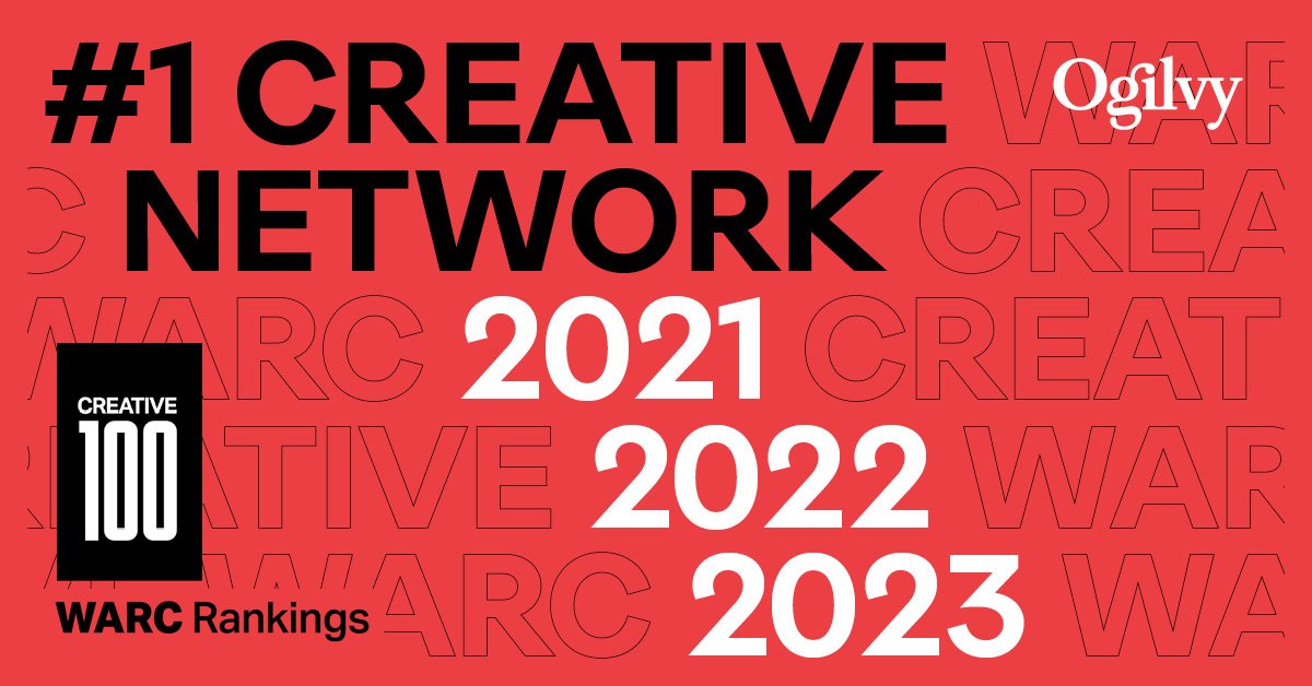 WARC Recognizes Ogilvy as the World’s Most Creative Agency Network for Third Straight Year