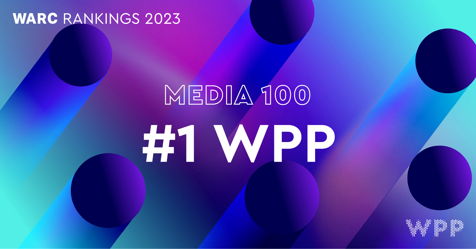 WPP tops the WARC Media 100 List for the sixth year running