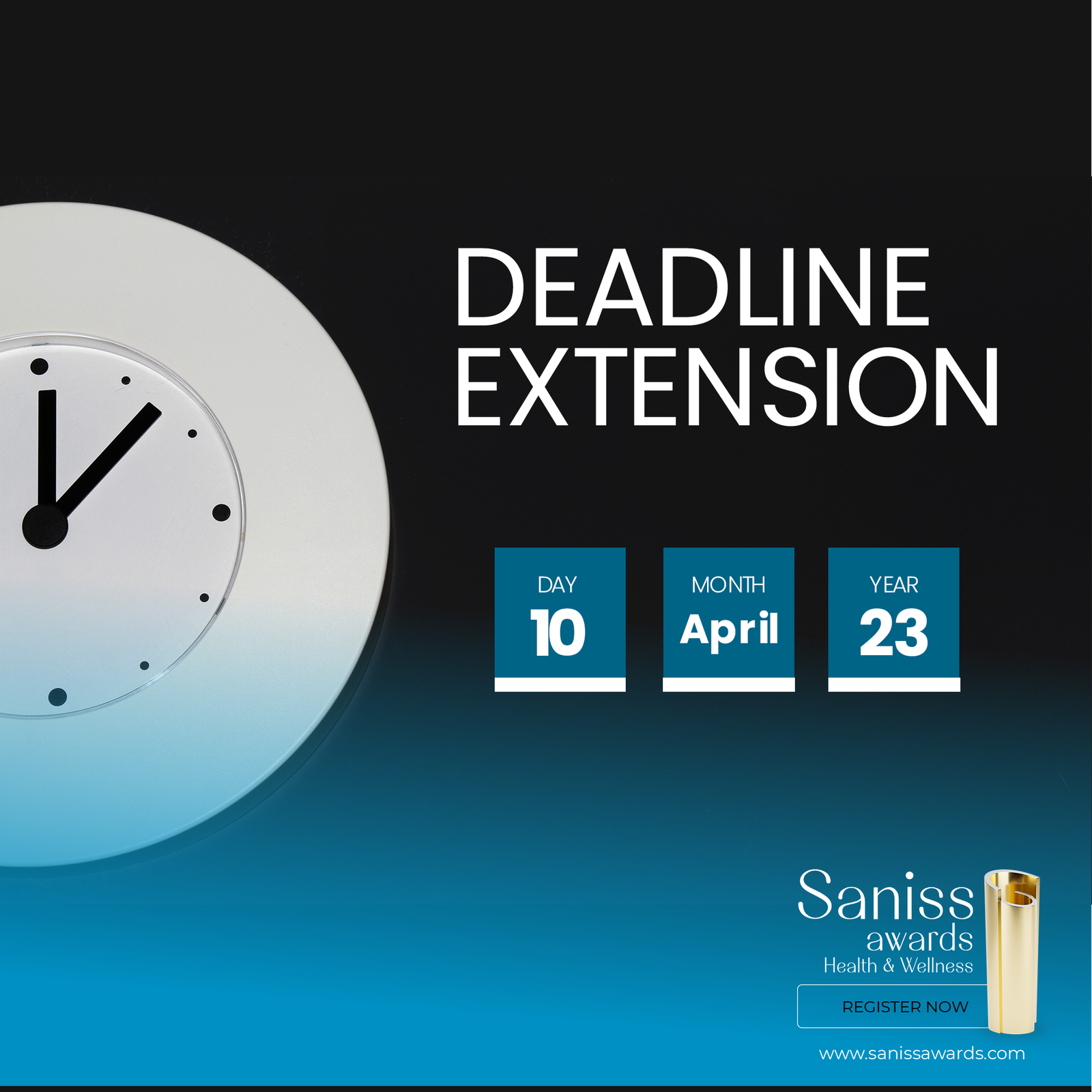 Saniss Awards Case Submission Date Extended to April 10