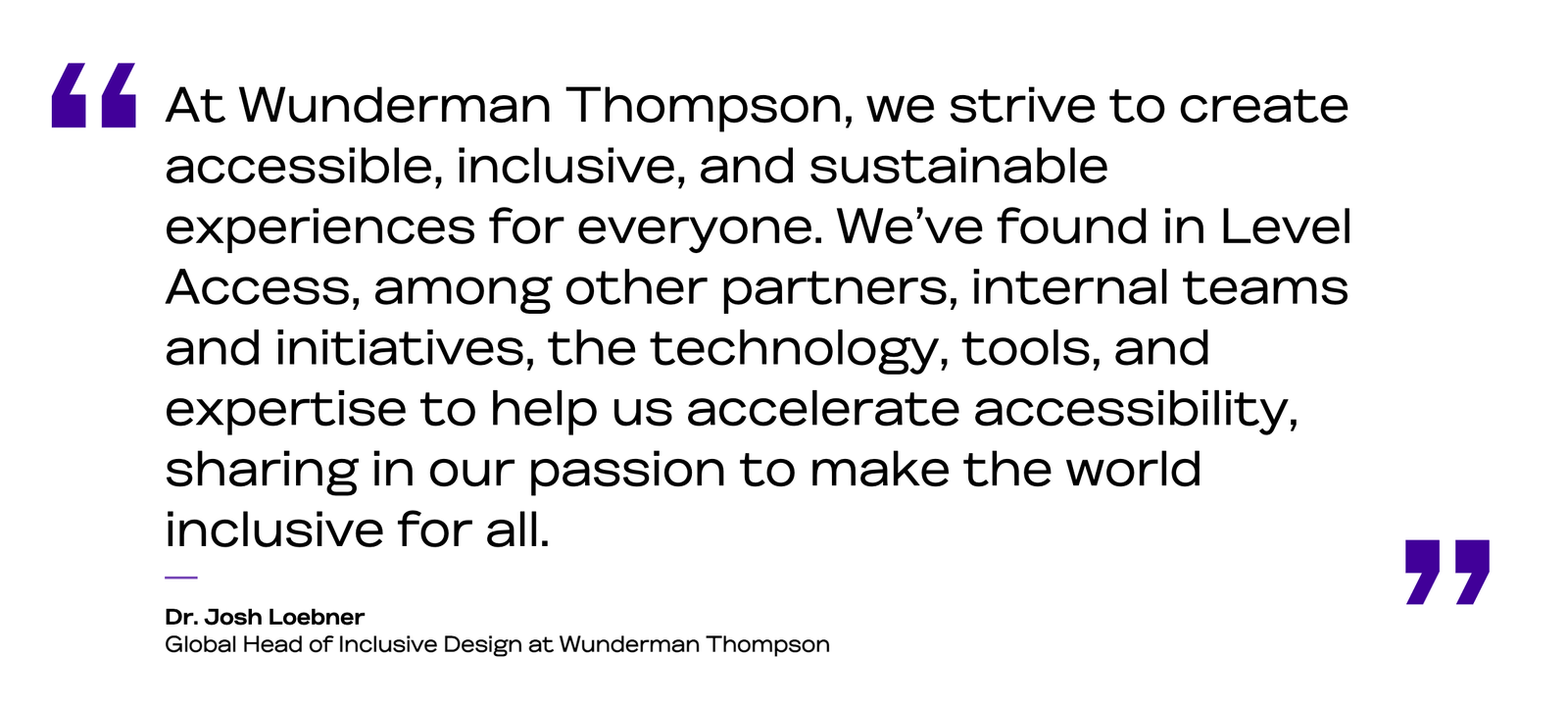 Wunderman Thompson Partners with Level Access
