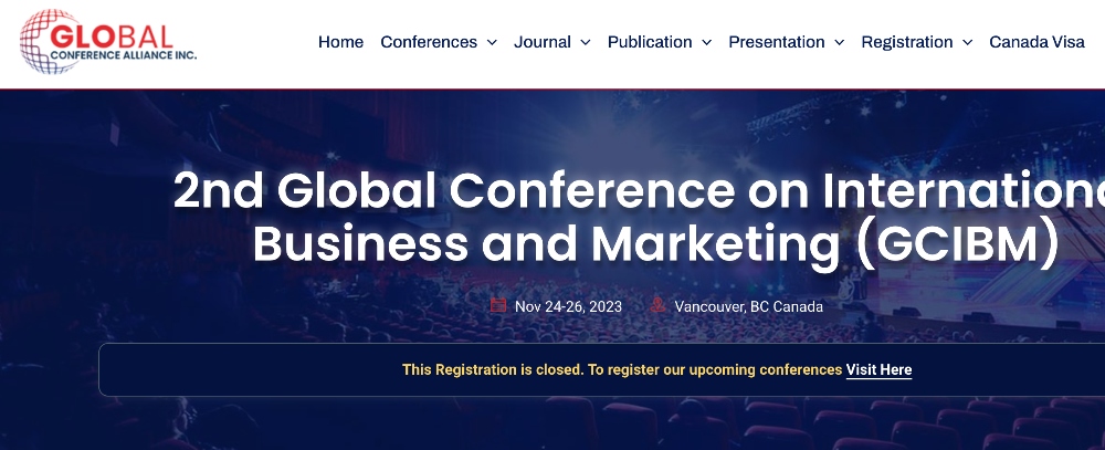 2nd Global Conference on International Business and Marketing (GCIBM)