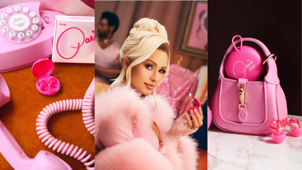Paris Hilton convierte los tapones de Loop en un accesorio Y2K